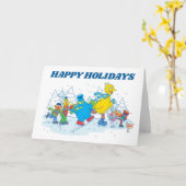 Carte Rue Sésame | Amis patineurs (Fleur jaune)