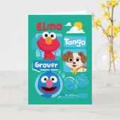 Carte Rue Sésame | Elmo, Tango, & Grover Park Graphic (Fleur jaune)