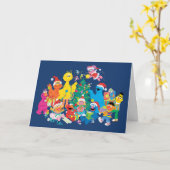 Carte Rue Sésame| Noël avec toute la bande (Fleur jaune)