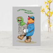 Carte Rue Sésame | Oscar & Bruno l'éboueur (Fleur jaune)