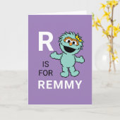 Carte Rue Sésame | R est pour Rosita | Ajouter Votre Nom (Fleur jaune)