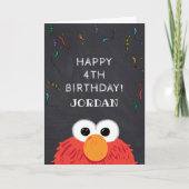 Carte Rue Sésame | Tableau d'anniversaire d'Elmo (Devant)