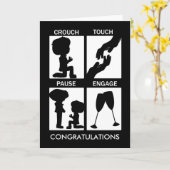 Carte Rugby À Thème Félicitations Fiançailles gay (Fleur jaune)