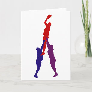 Carte Rugby Lineout Greeting Cards