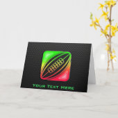 Carte Rugby lisse (Fleur jaune)