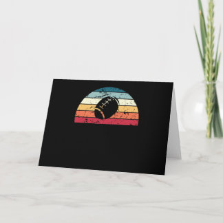 Carte Rugby Rétro Coucher de soleil Vintage sports Lever