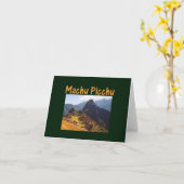 Carte Ruines de Machu Picchu Pérou Sunrise (Fleur jaune)