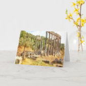 Carte Ruines tombées d'Euromos, Aquarelle Turkiye (Fleur jaune)