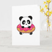 Carte Ruisseau de Donut de Panda Bear (Fleur jaune)