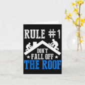 Carte Rule Number One Don't Fall Off The Roof Roofing Co (Fleur jaune)