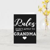 Carte Rules Don't Apply To Grandma  (Fleur jaune)