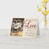 Carte Rumi Love Citation Bouddha Art Grey Card (Fleur jaune)