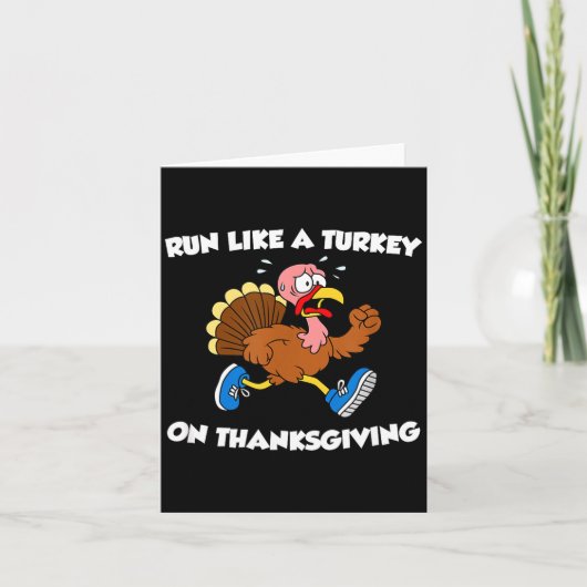 Carte Run Like A Turkey On Thanksgiving Funny Trot (Devant)