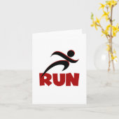 Carte RUN rouge (Fleur jaune)