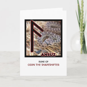 Carte Rune Ansuz - Odin le Shapeshifter - Serpent