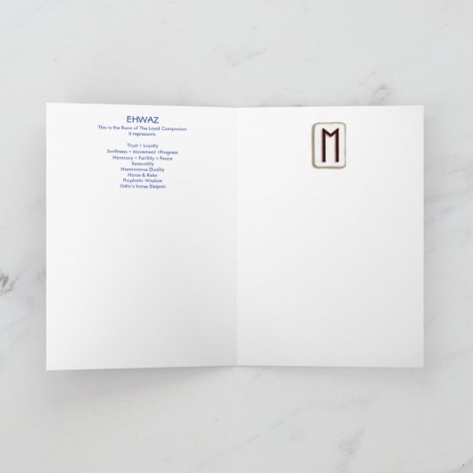 Carte Rune Ehwaz - Compagnon Loyal - Chien Fidèle (Intérieur)