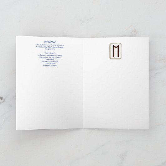 Carte Rune Ehwaz - Loyauté (Intérieur)