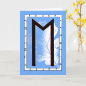 Carte Rune Ehwaz - Loyauté (Fleur jaune)