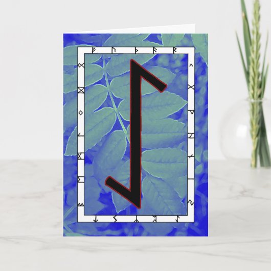 Carte Rune Eihwaz - Persévérance Centrée (Devant)