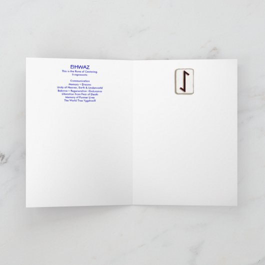 Carte Rune Eihwaz - Persévérance Centrée (Intérieur)