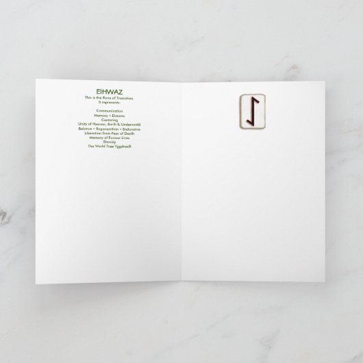 Carte Rune Eihwaz – Transition - Crâne (Intérieur)