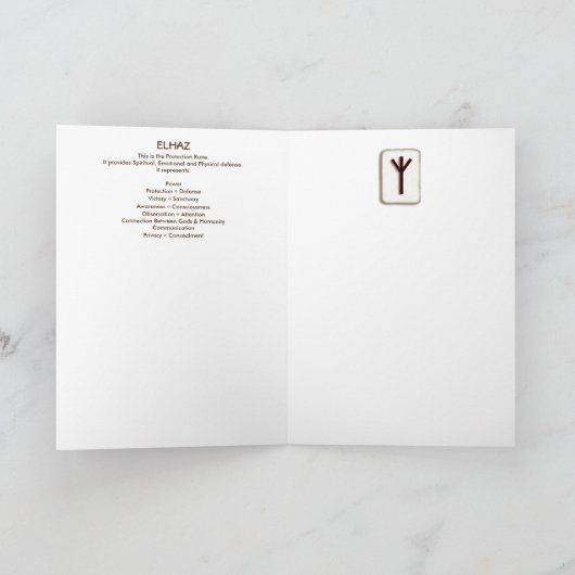 Carte Rune Elhaz - Protection (Intérieur)