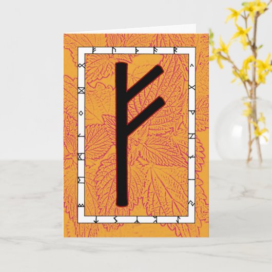 Carte Rune Fehu - Devenir (Fleur jaune)