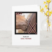 Carte Rune Gebo - Amis de l'âme, Partenariat, Cheval (Fleur jaune)