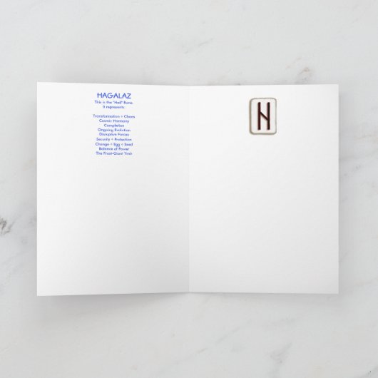 Carte Rune Hagalaz - Transformation - Art Nouveau (Intérieur)