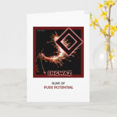Carte Rune Ingwaz - Potentiel Pur - Étincelles (Fleur jaune)