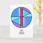 Carte Rune Isa - Douceur - Art Nouveau (Fleur jaune)