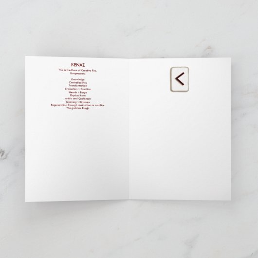 Carte Rune Kenaz - Transformation créative - Art Nouveau (Intérieur)