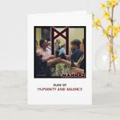 Carte Rune Mannaz - Humanité et équilibre (Fleur jaune)