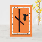 Carte Rune Naudhiz - Surmonter (Fleur jaune)