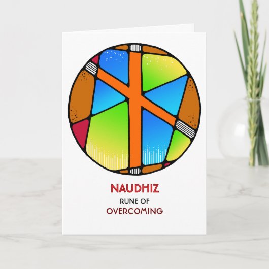 Carte Rune Naudhiz - Surmonter - Art Nouveau (Devant)