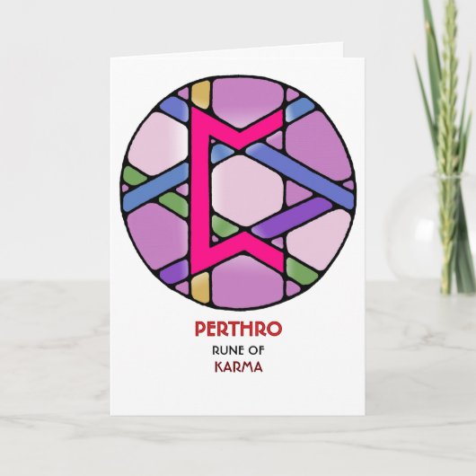 Carte Rune Perthro - Karma - Art Nouveau (Devant)