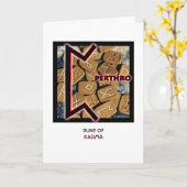Carte Rune Perthro - Karma - Divinisation Runestone (Fleur jaune)