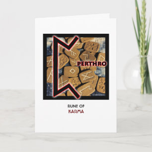 Carte Rune Perthro - Karma - Divinisation Runestone