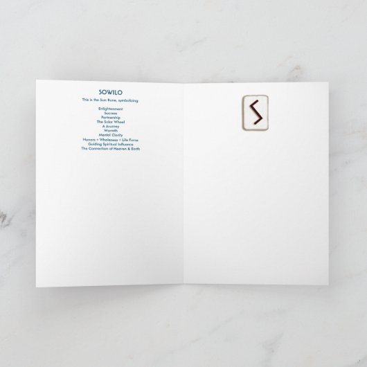 Carte Rune Sowilo - Soleil & Lumières - Art Nouveau (Intérieur)