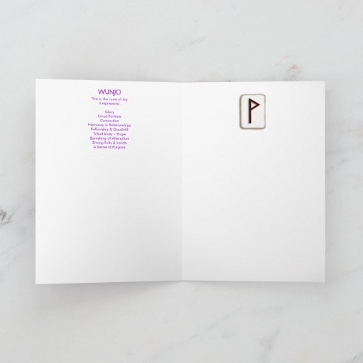 Carte Rune Wunjo - Joie ! (Intérieur)