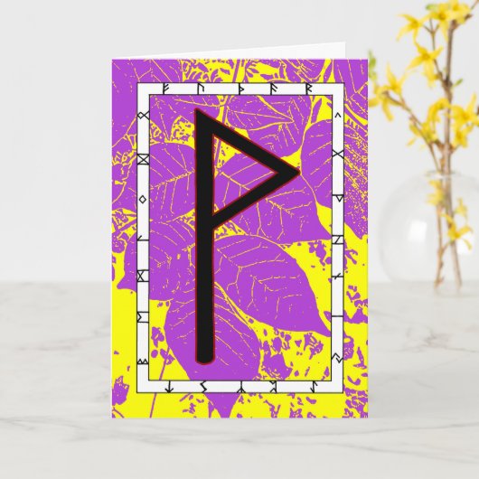 Carte Rune Wunjo - Joie ! (Fleur jaune)