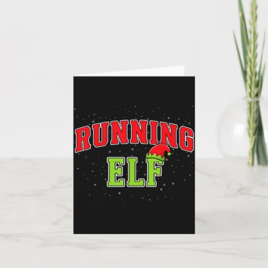 Carte Running Elf Christmas Family Matching Group Xmas R (Devant)