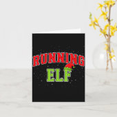 Carte Running Elf Christmas Family Matching Group Xmas R (Fleur jaune)