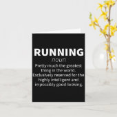 Carte Running Funny Definition Funny 5k Marathon Runner  (Fleur jaune)