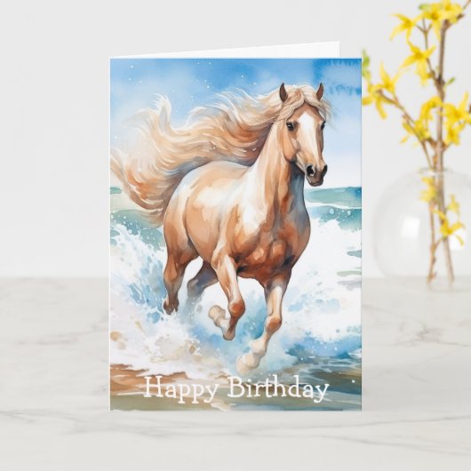 Carte Running Horse (Fleur jaune)