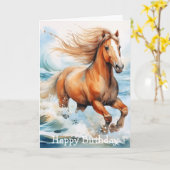 Carte Running Horse (Fleur jaune)