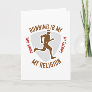 Carte Running -Running est la thérapie et la religion