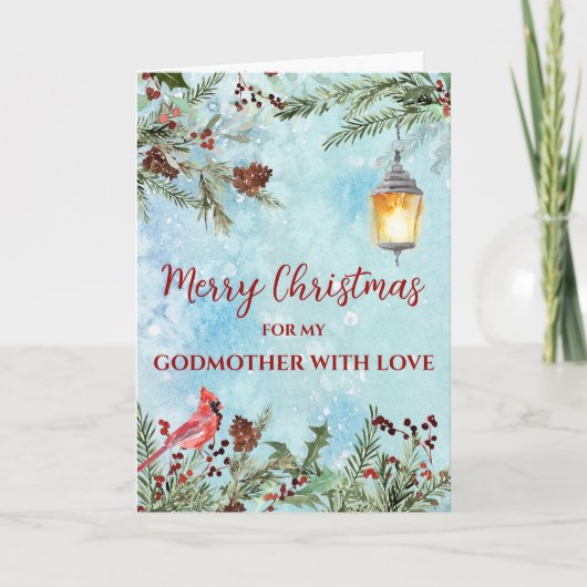 Carte Russe aquarelle mère Joyeux Noël (Devant)