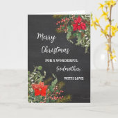 Carte Russe aquarelle mère Joyeux Noël (Fleur jaune)