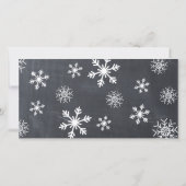 Carte Russe Chalkboard Snowflake Joyeux Noël Photo (Dos)